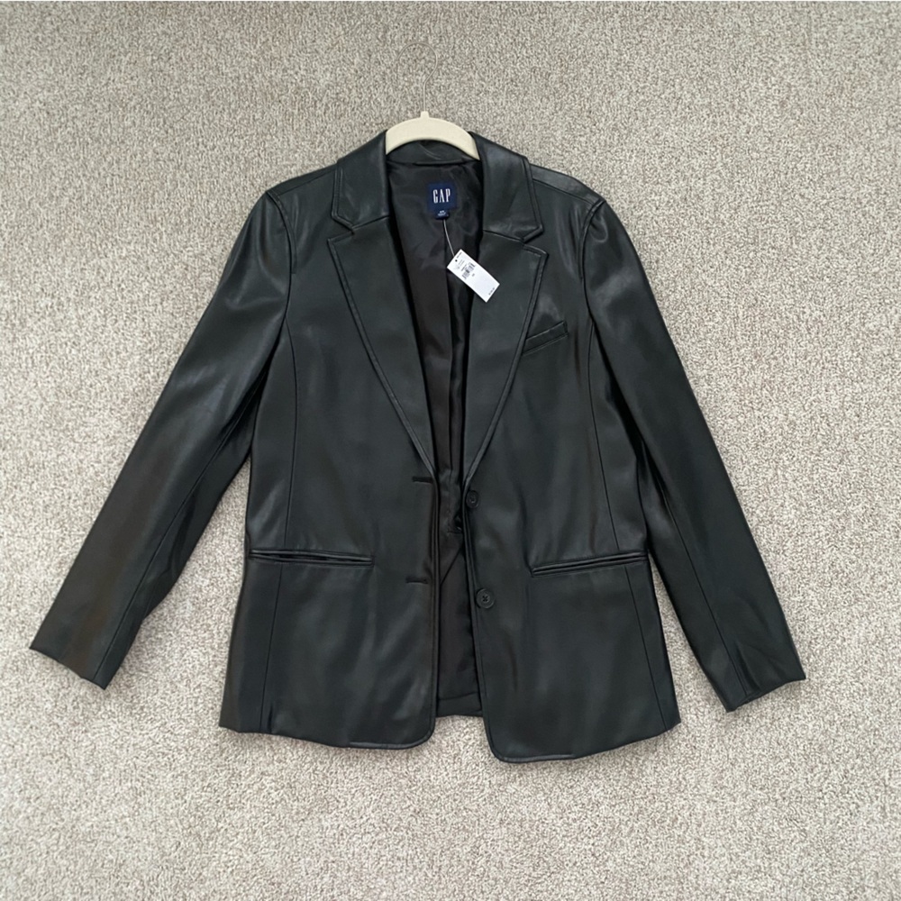 GAP Faux Leather Jacket Blazer NWT